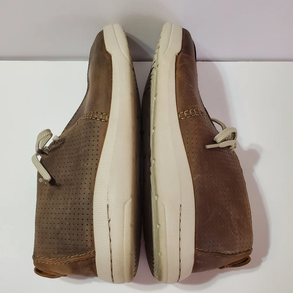 Clarks Mens Driftway Seam Brown Leather Lace-up Shoes Size 13